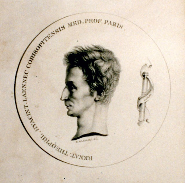 Le Dr Laënnec, inventeur du stéthoscope.
